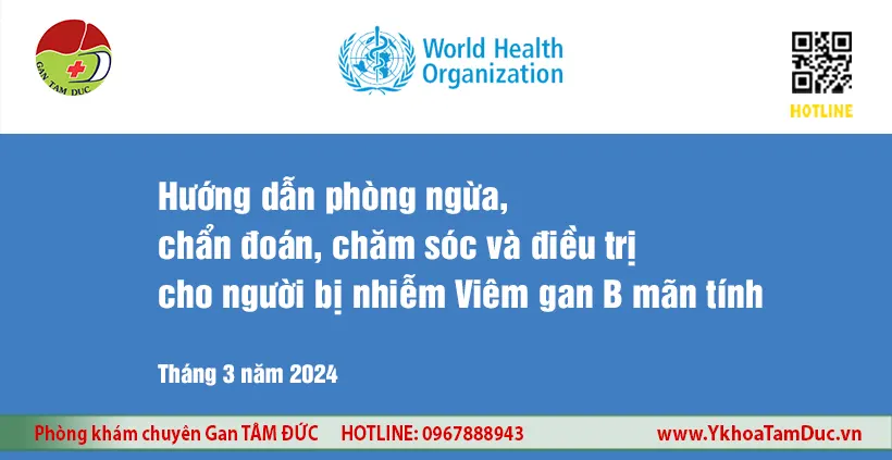 Hướng dẫn phòng ngừa, chẩn đoán, chăm sóc và điều trị cho người bị nhiễm viêm gan B mãn tính WHO