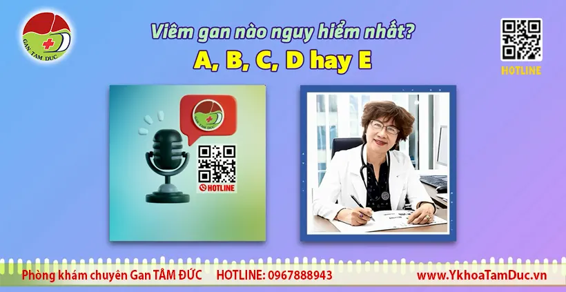 Bác sĩ chuyên khoa gan mật chia sẻ mức độ nguy hiểm của viêm gan A, B, C, D, E trong podcast Y Khoa Tâm Đức