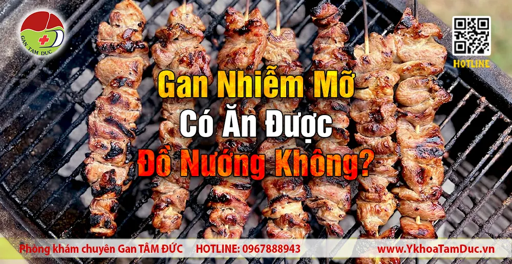 Gan nhiễm mỡ có ăn được đồ nướng không – hình ảnh thịt nướng cháy sém trên vỉ than